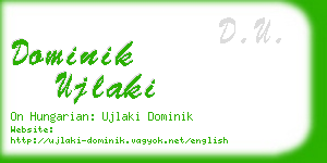 dominik ujlaki business card